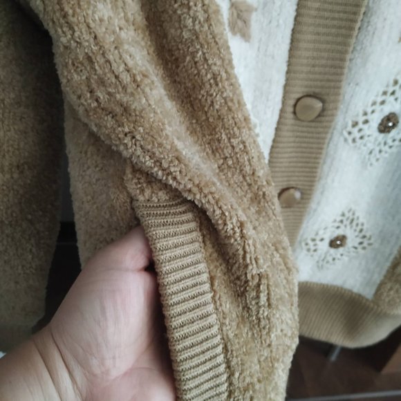Vtg.MOFFI fall lined cardigan jacket sweaterembroidery & p - Picture 5 of 11